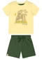 Quimby - Conjunto Camiseta e Bermuda Bebê Bege - variação: Amarelo