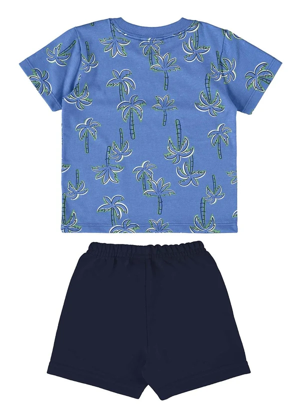 Bee Loop - Conjunto Camiseta e Bermuda Bebê Azul 4