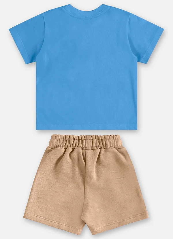 Up Baby - Conjunto Camiseta e Bermuda Bebê Azul 3