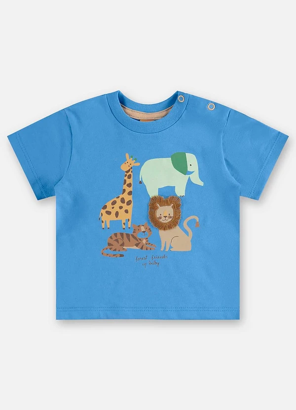Up Baby - Conjunto Camiseta e Bermuda Bebê Azul 4