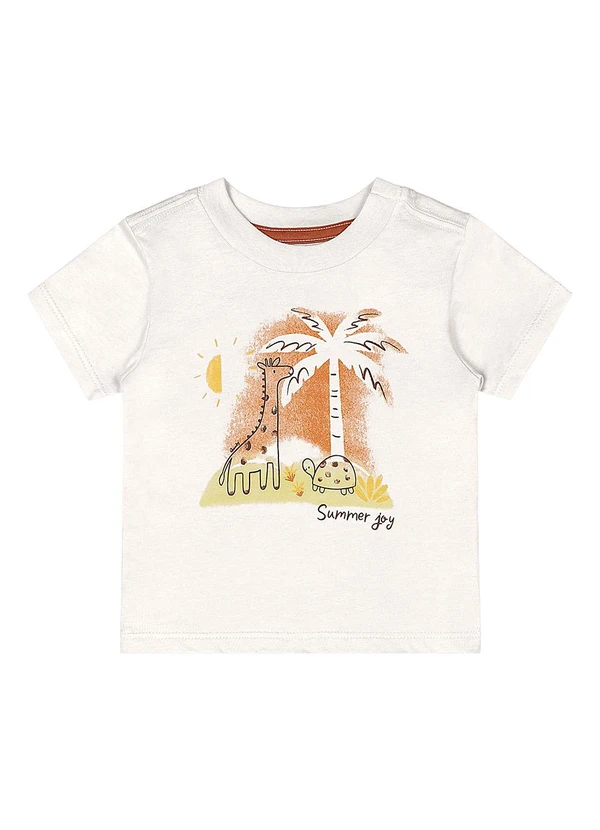 Quimby - Conjunto Camiseta e Bermuda Bebê Bege 3