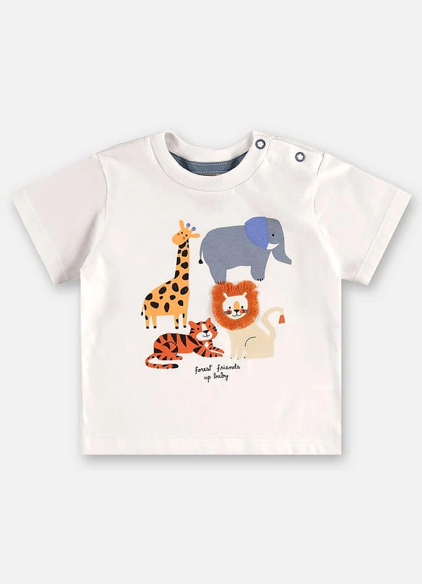 Up Baby - Conjunto Camiseta e Bermuda Bebê Bege 3