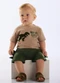 Up Baby - Conjunto Camiseta e Bermuda Bebê Bege - variação: Bege