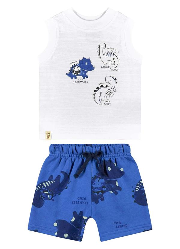 Quimby - Conjunto Camiseta e Bermuda Bebê Branco 2
