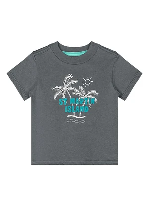 Quimby - Conjunto Camiseta e Bermuda Bebê Cinza - QUIMBY