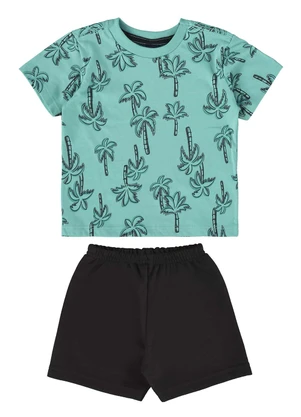 Bee Loop - Conjunto Camiseta e Bermuda Bebê Verde - BEE LOOP