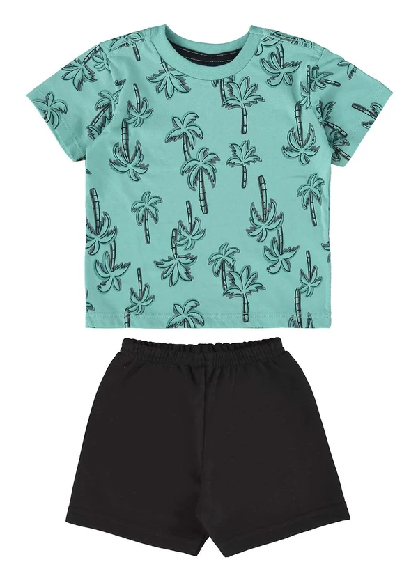 Bee Loop - Conjunto Camiseta e Bermuda Bebê Verde 1