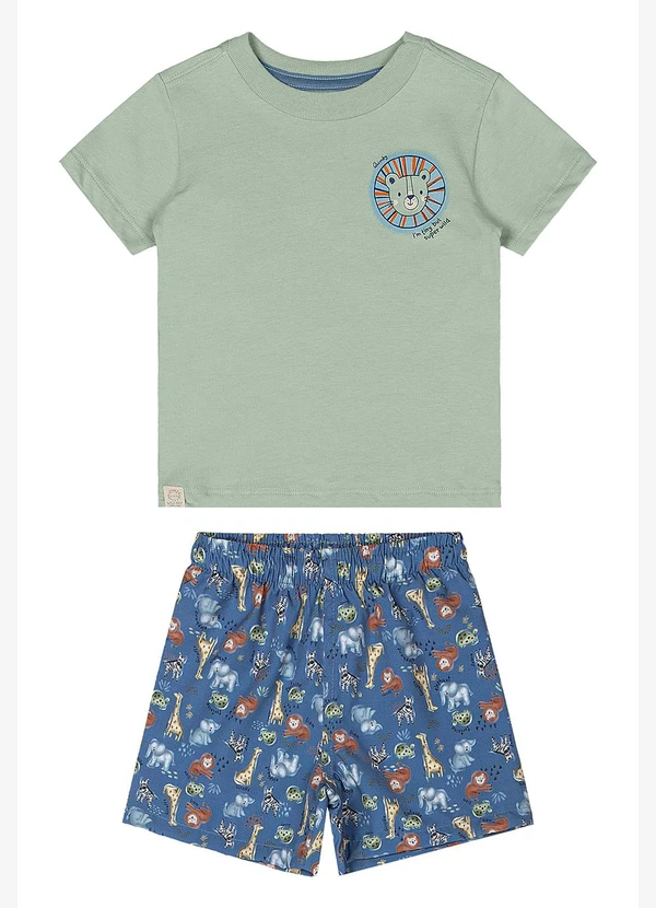 Quimby - Conjunto Camiseta e Bermuda Bebê Verde 2