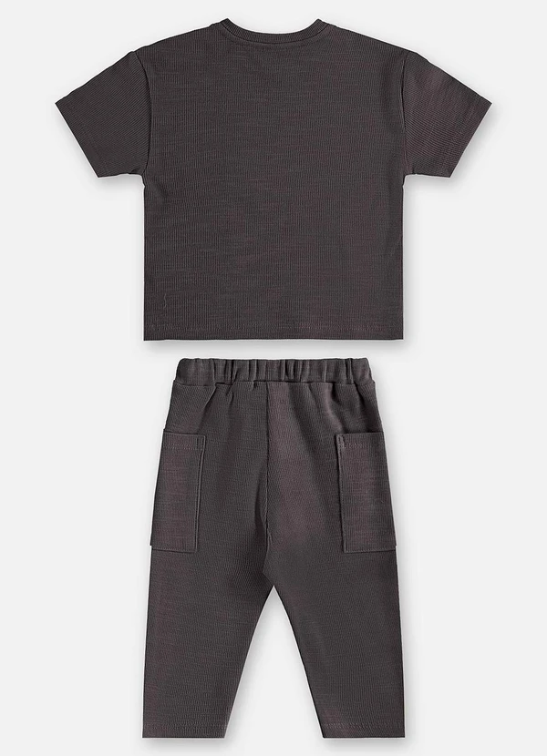 Up Baby - Conjunto Camiseta e Calça Bebê Cinza 3