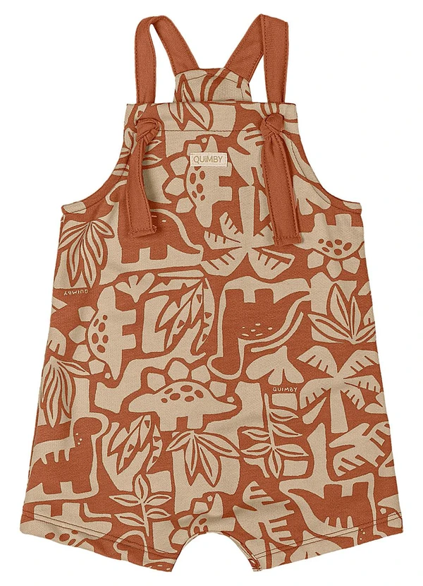 Quimby - Conjunto Camiseta e Jardineira Bebê Bege 4