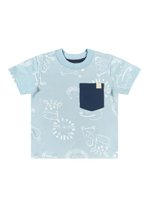 Quimby - Conjunto Camiseta e Short para Bebê Azul - QUIMBY