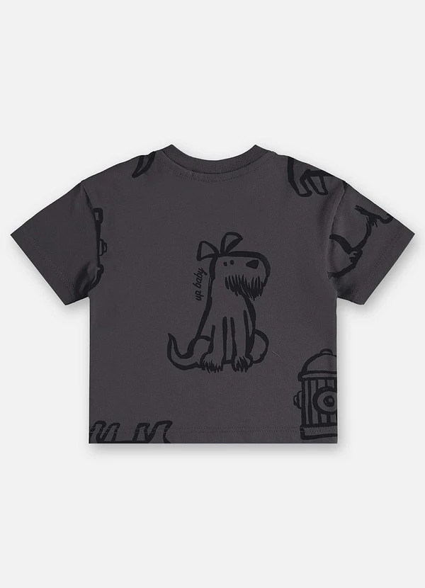 Up Baby - Conjunto com Camiseta e Bermuda Bebê Cinza 6