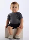 Up Baby - Conjunto com Camiseta e Bermuda Bebê Cinza - variação: Cinza