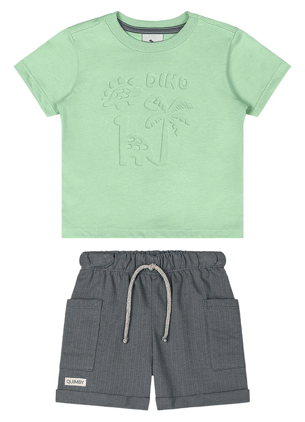 Quimby - Conjunto Dino Bebê Menino Verde