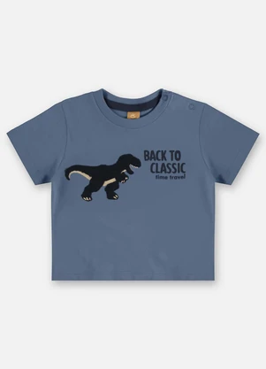 Up Baby - Conjunto Dino Camiseta e Bermuda Bebê Azul - UP BABY