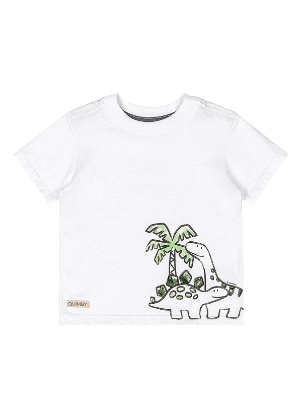 Quimby - Conjunto Dinos Bebê Menino Branco 2