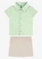Rovi Kids - Conjunto Infantil Camiseta com Bermuda Azul - variação: Verde