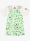Rovi Kids - Conjunto Infantil Camiseta e Jardineira Azul - variação: Bege