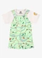 Rovi Kids - Conjunto Infantil Camiseta e Jardineira Azul - variação: Bege