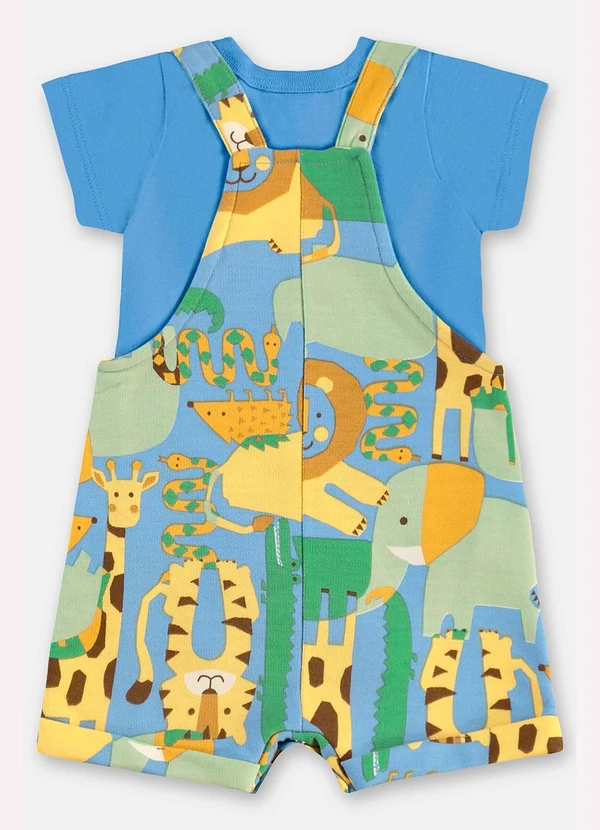 Up Baby - Conjunto Jardineira e Body Bebê Azul 3