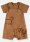 Up Baby - Conjunto Jardineira e Body Bebê Marrom - variação: Marrom