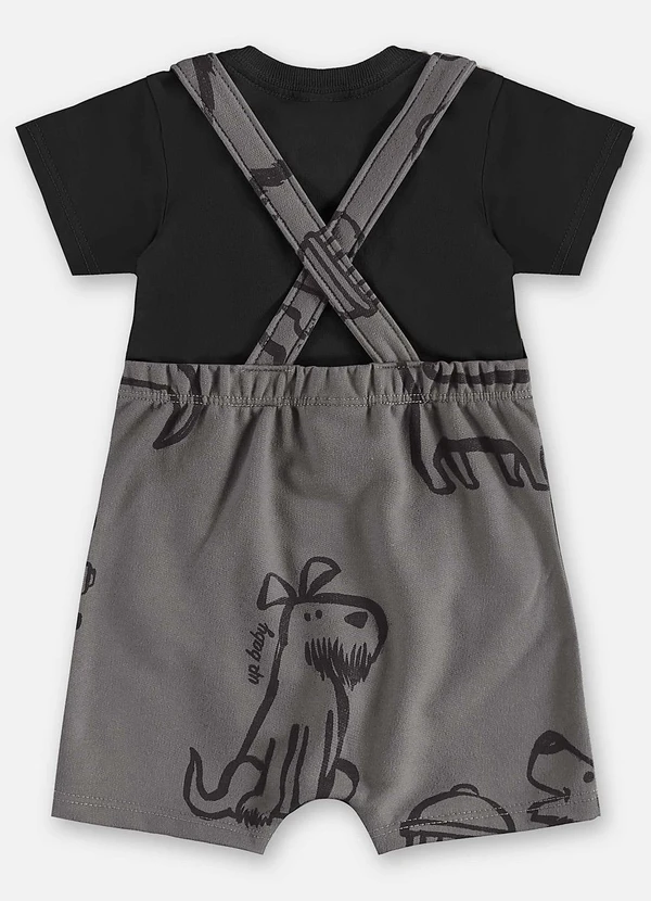 Up Baby - Conjunto Jardineira e Body Bebê Preto 3