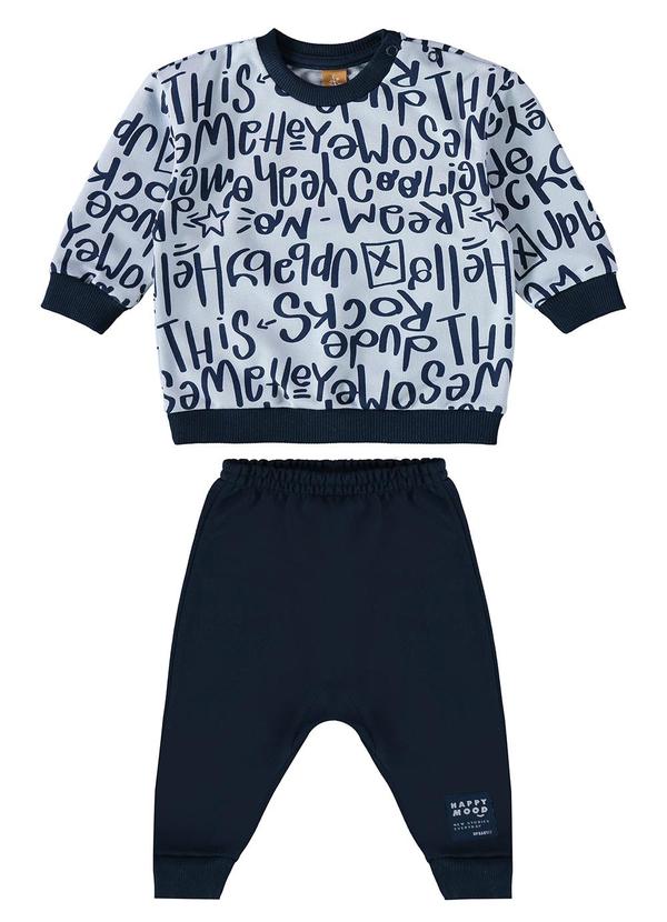 Up Baby - Conjunto para Bebê Menino em Moletom Azul