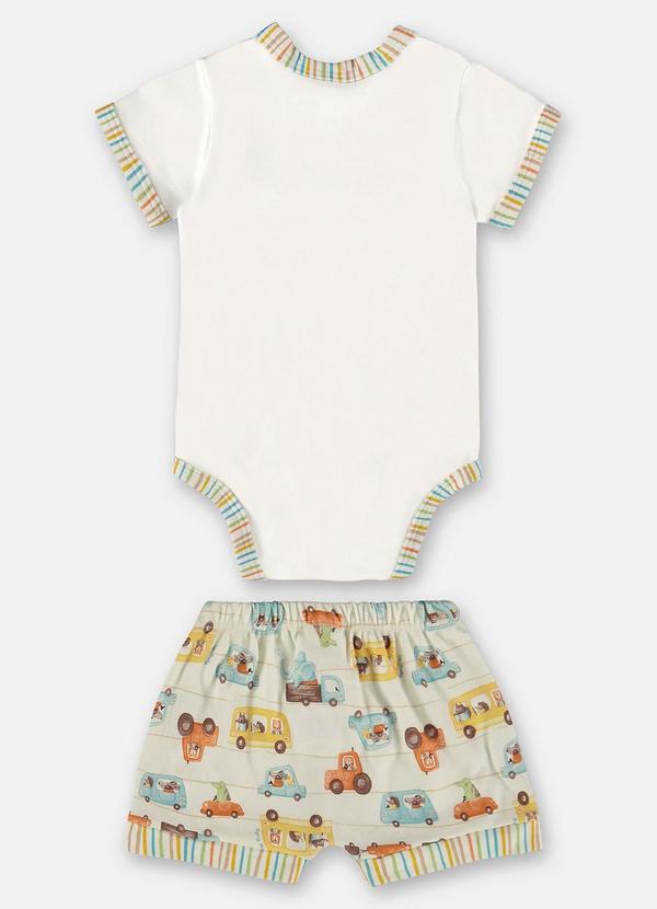 Up Baby - Conjunto para Bebê Menino em Suedine Bege 2