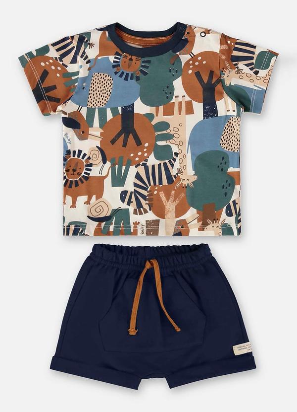 Up Baby - Conjunto para Bebê Menino Safari Bege