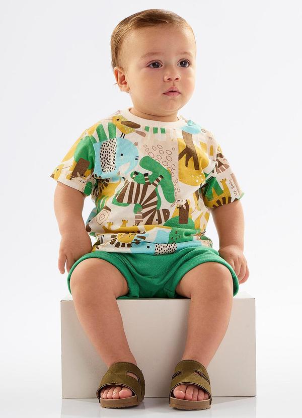 Up Baby - Conjunto para Bebê Menino Safari Bege