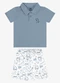 Rovi Kids - Conjunto Polo com Bermuda Infantil Azul - variação: Azul