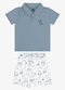 Rovi Kids - Conjunto Masculino Polo com Bermuda Infantil Azul - variação: Azul