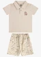 Rovi Kids - Conjunto Polo com Bermuda Infantil Bege - variação: Bege