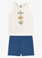 Rovi Kids - Conjunto Regata com Bermuda Infantil Bege - variação: Bege