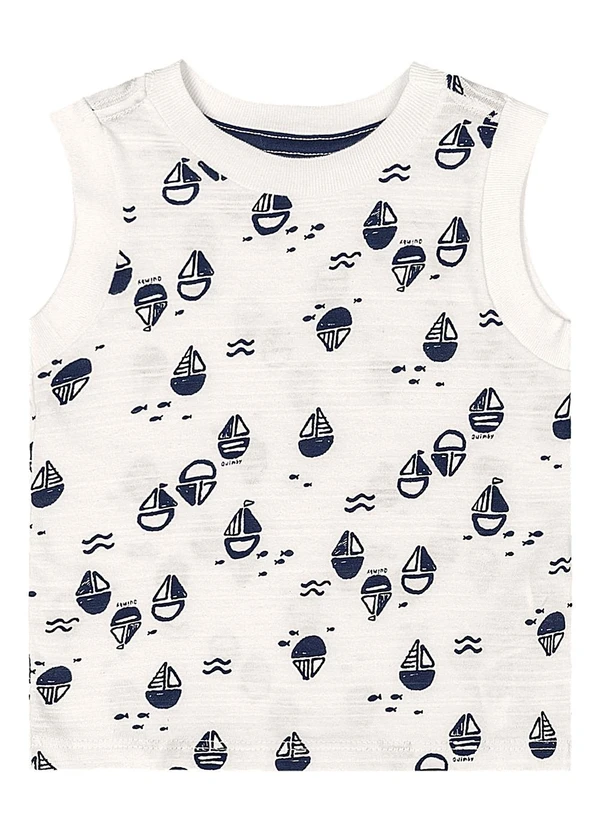 Quimby - Conjunto Regata e Bermuda Bebê Bege 3