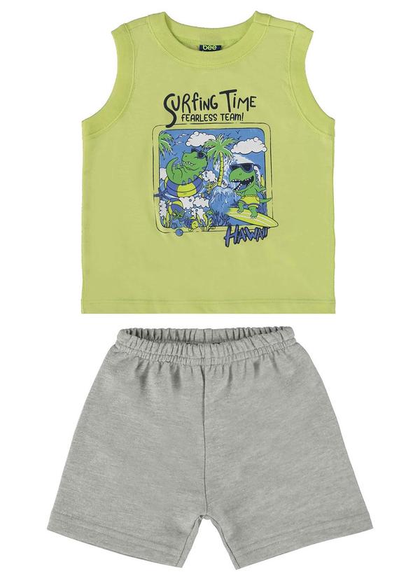 Bee Loop - Conjunto Regata e Bermuda Bebê Verde