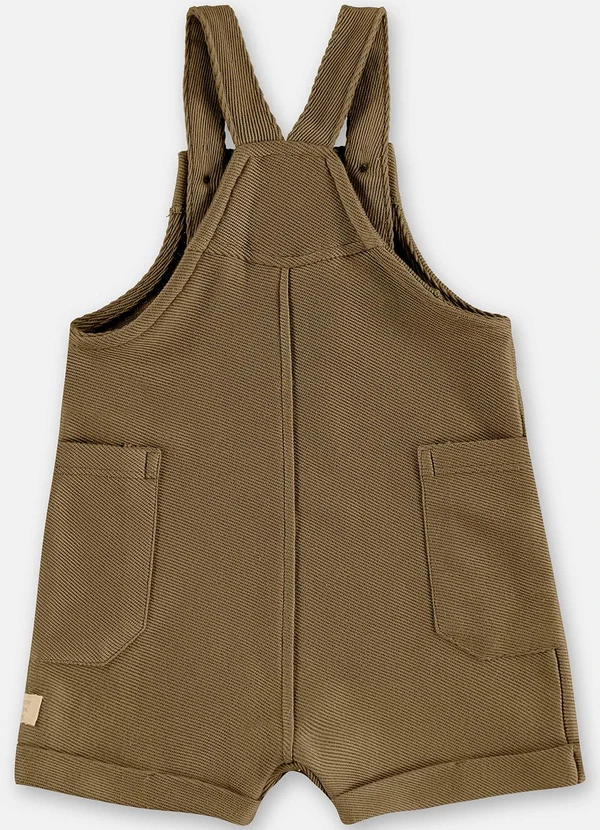 Up Baby - Jardineira Malha Sarjada Bebê Bege 3