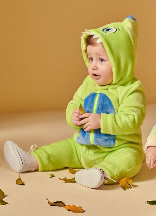 Fakini Kids - Kigurumi Dinossauro Bebê Verde