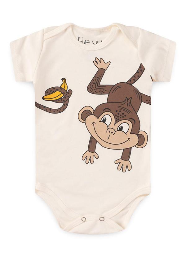 Atelie da Crianca - Kit Body Bebê 3 Peças Macaquinho Bege 3