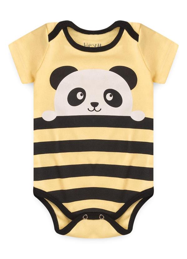 Atelie da Crianca - Kit Body Bebê 3 Peças Panda Amarelo 3