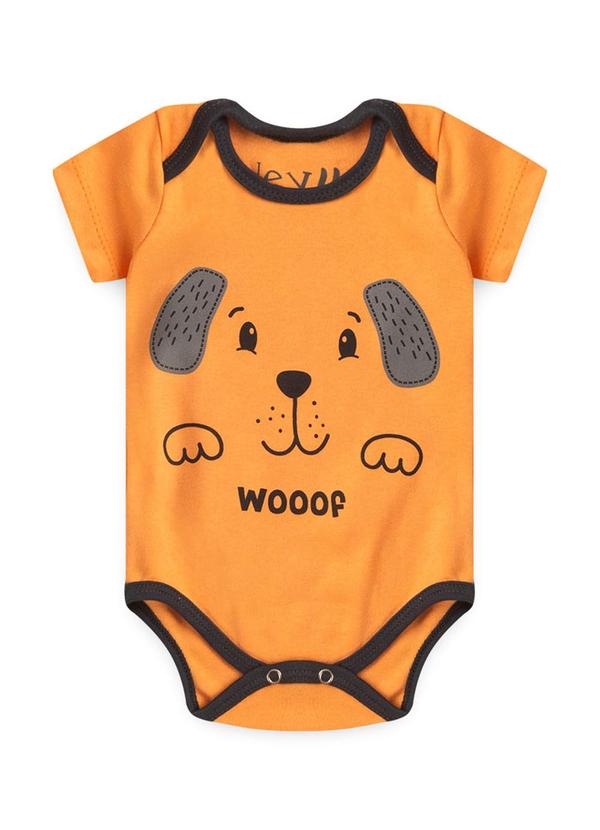 Atelie da Crianca - Kit Body Bebê 3 Peças Woof Laranja 3
