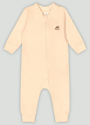 Up Baby - Macacão Básico Unissex em Suedine Laranja - UP BABY