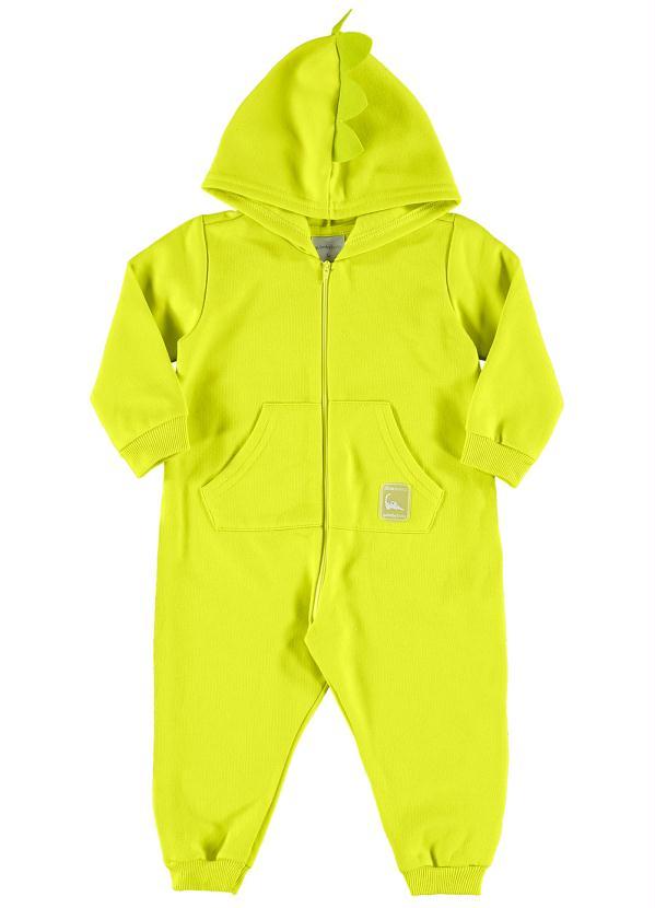 Quimby - Macacão Bebê Básico em Moletom Verde 2