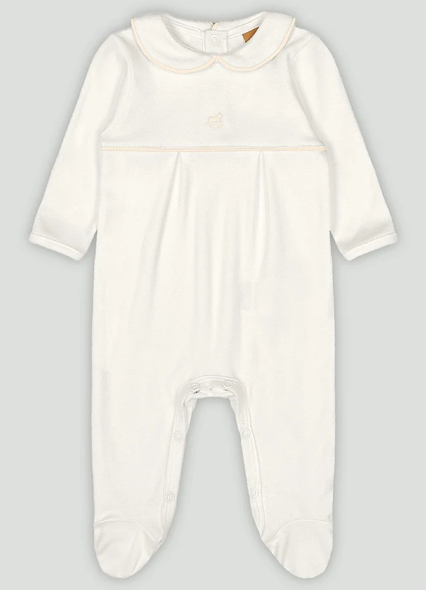 Up Baby - Macacão Bebê Unissex com BordadoBranco