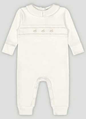 Up Baby - Macacão Bebê Unissex Branco - UP BABY