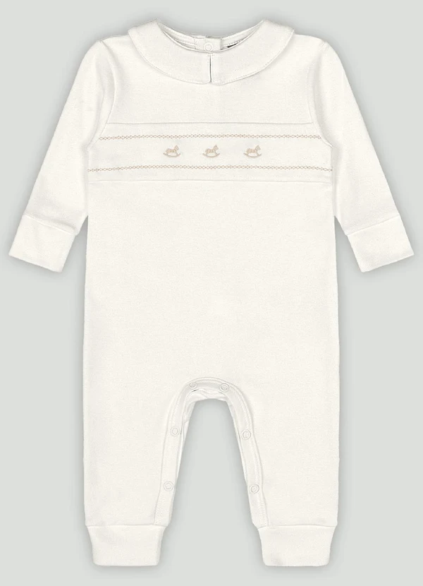 Up Baby - Macacão Bebê Unissex Branco