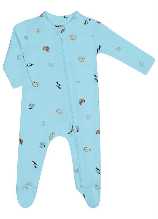 Rovi Kids - Macacão Infantil Bichinhos Azul