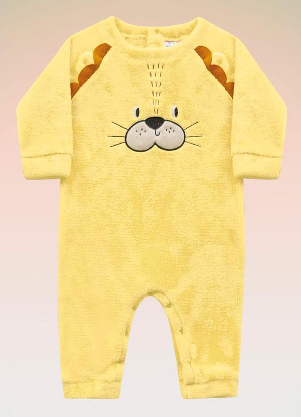 Fakini Kids - Macacão Manga Longa Bebê Amarelo