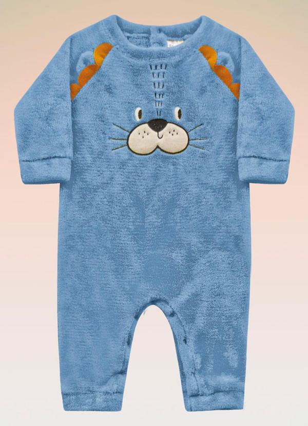 Fakini Kids - Macacão Manga Longa Bebê Azul