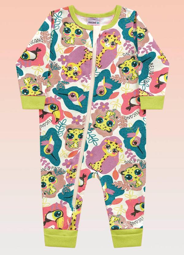 Fakini Kids - Macacão Manga Longa Bebê Bege